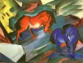Caballos rojos y azules Expresionista Expresionismo Franz Marc